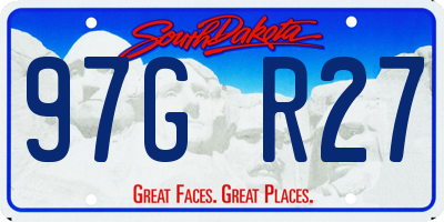 SD license plate 97GR27