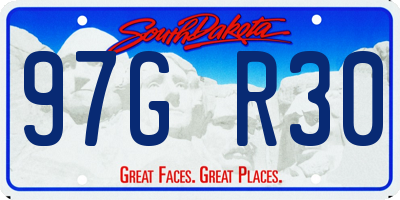SD license plate 97GR30