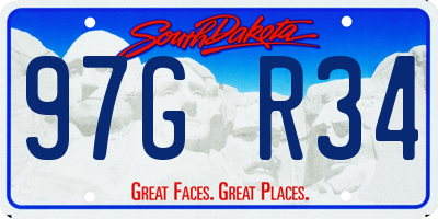 SD license plate 97GR34
