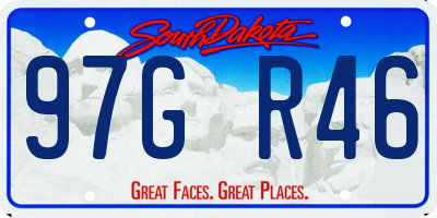 SD license plate 97GR46