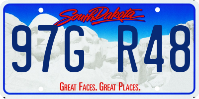 SD license plate 97GR48