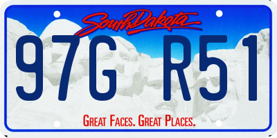 SD license plate 97GR51