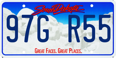 SD license plate 97GR55