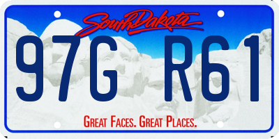 SD license plate 97GR61