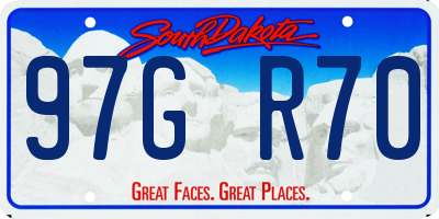 SD license plate 97GR70