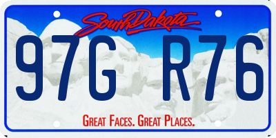 SD license plate 97GR76