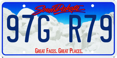 SD license plate 97GR79