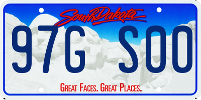 SD license plate 97GS00