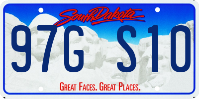 SD license plate 97GS10