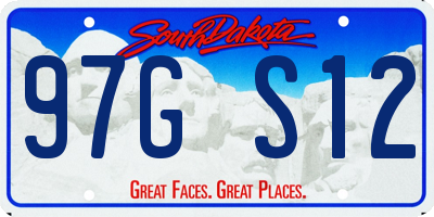 SD license plate 97GS12