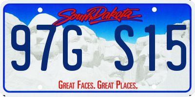SD license plate 97GS15