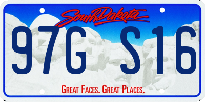 SD license plate 97GS16