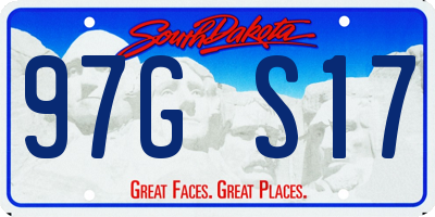 SD license plate 97GS17