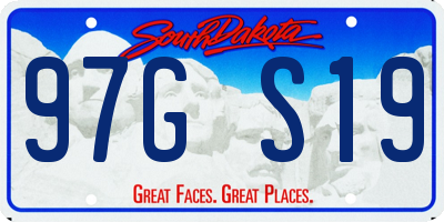SD license plate 97GS19