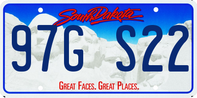 SD license plate 97GS22