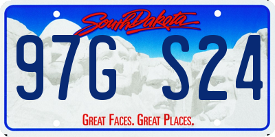 SD license plate 97GS24