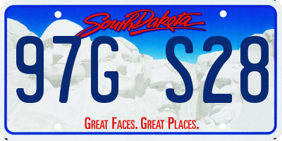 SD license plate 97GS28