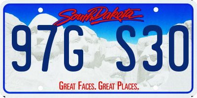 SD license plate 97GS30