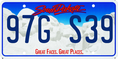 SD license plate 97GS39