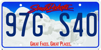 SD license plate 97GS40