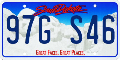 SD license plate 97GS46