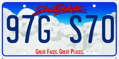 SD license plate 97GS70