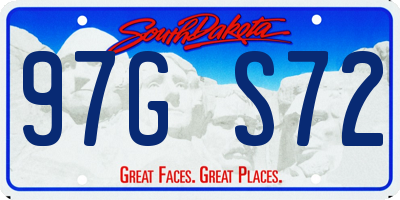 SD license plate 97GS72