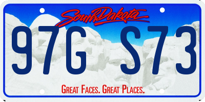 SD license plate 97GS73