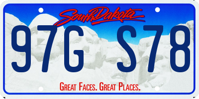 SD license plate 97GS78