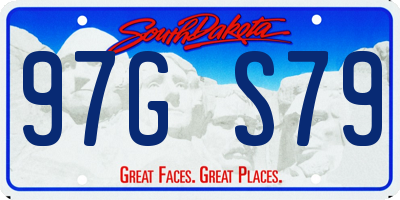 SD license plate 97GS79