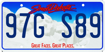 SD license plate 97GS89