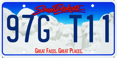 SD license plate 97GT11