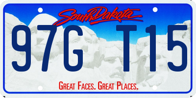 SD license plate 97GT15