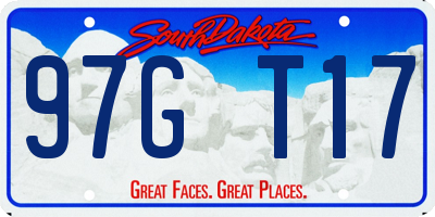 SD license plate 97GT17