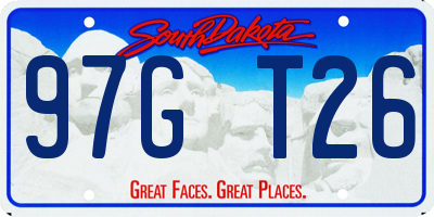 SD license plate 97GT26