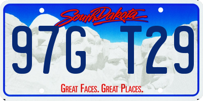 SD license plate 97GT29