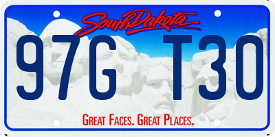 SD license plate 97GT30