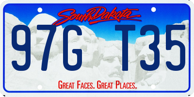 SD license plate 97GT35