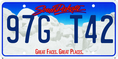 SD license plate 97GT42