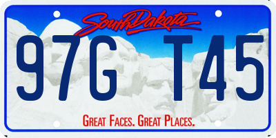 SD license plate 97GT45