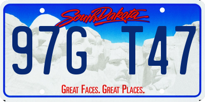 SD license plate 97GT47