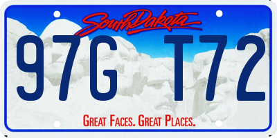 SD license plate 97GT72