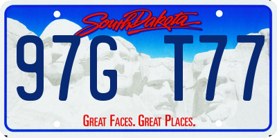 SD license plate 97GT77