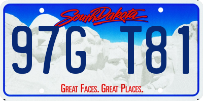 SD license plate 97GT81