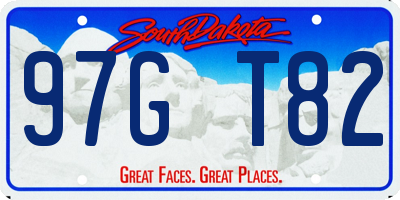 SD license plate 97GT82