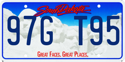 SD license plate 97GT95