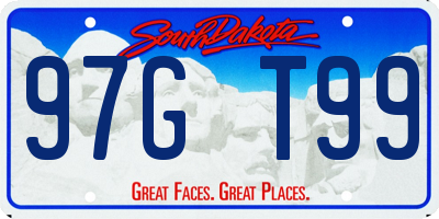 SD license plate 97GT99