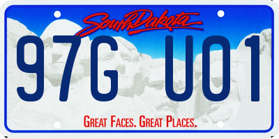 SD license plate 97GU01