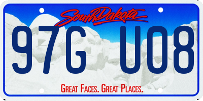 SD license plate 97GU08