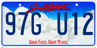 SD license plate 97GU12
